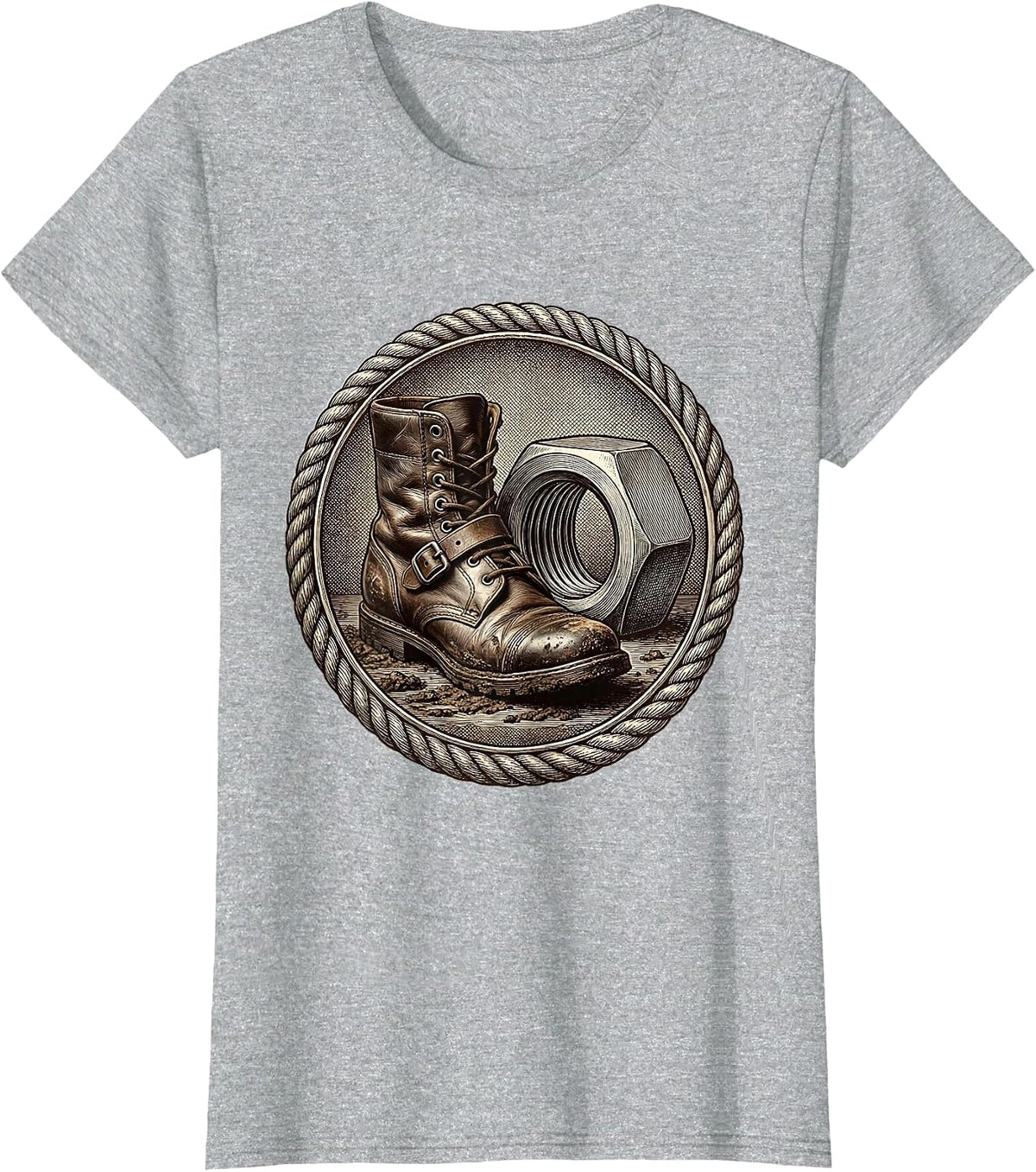 Valley Forge Automotive Continental Boot Lug Nut T-Shirt - Heather Grey