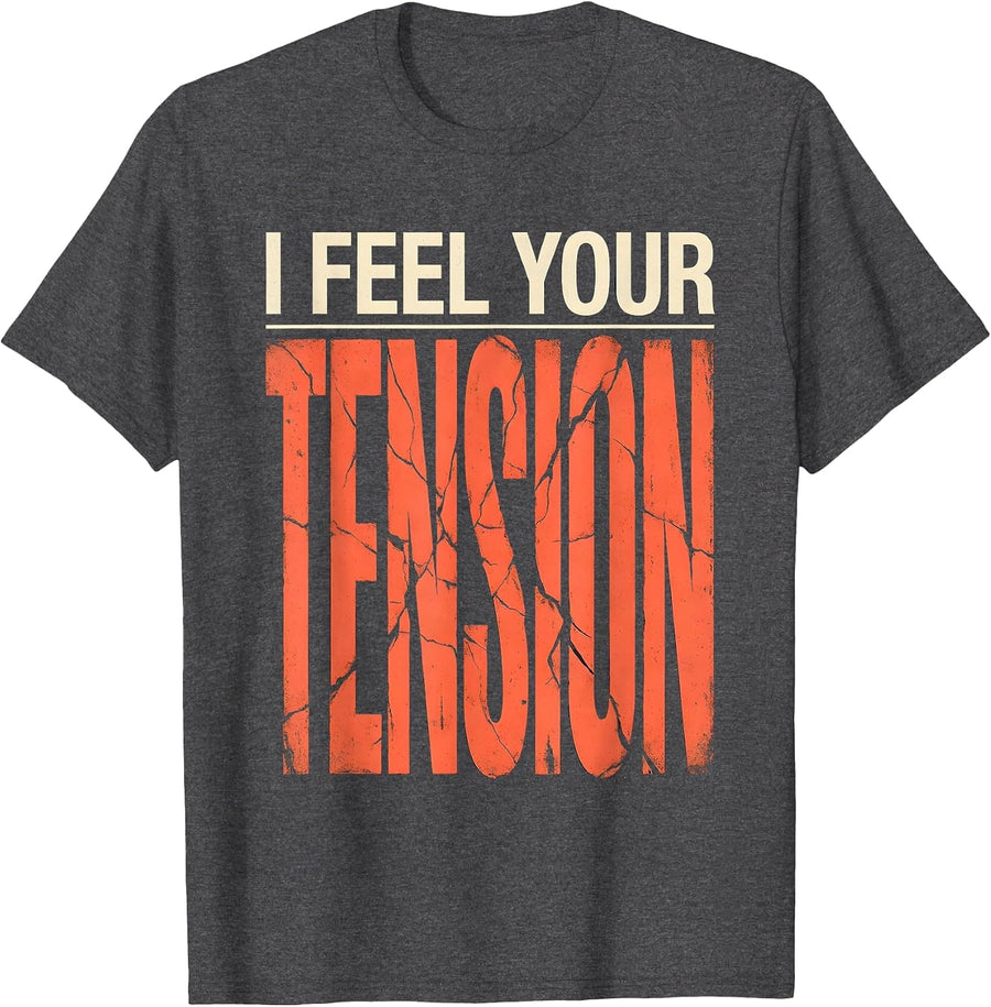 Men's I Feel Your Tension Funny Massage Therapist LMT Gift T-Shirt - Dark Heather Grey