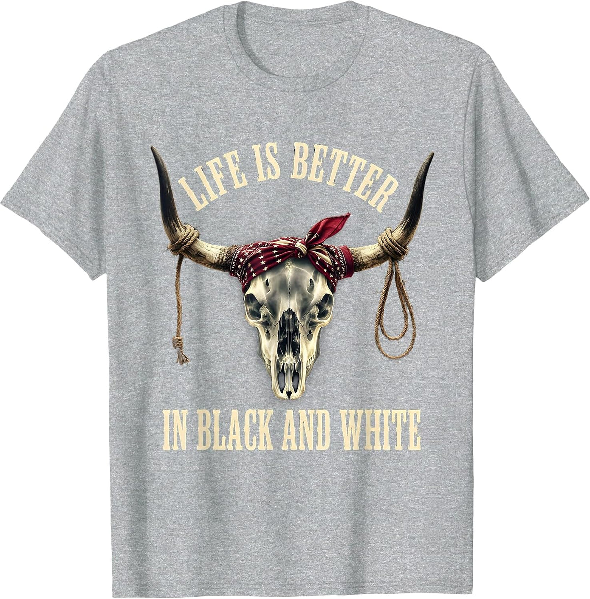 Men's Life Is Better In Black and White Radiology Design T-Shirt - Heather Grey