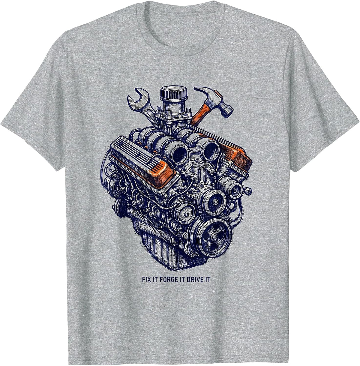 Men's Valley Forge Automotive Fix It Forge It Drive It T-Shirt - Heather Grey