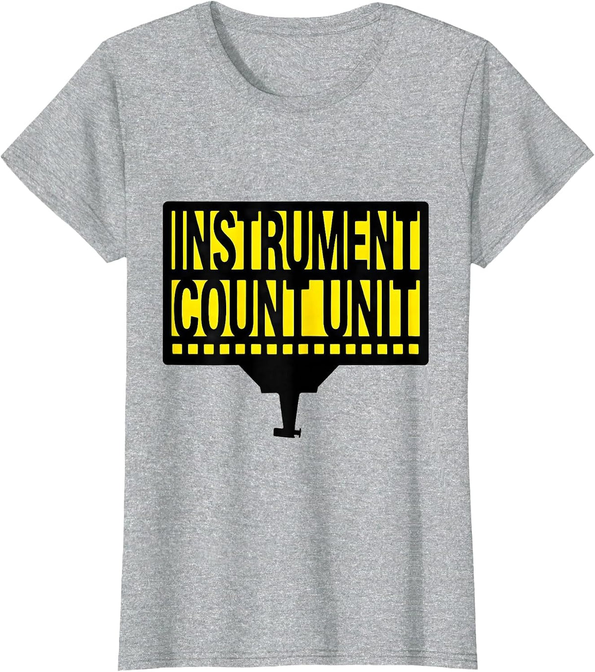 Instrument Count Unit Stencil Graphic Surgical Tech T-Shirt - Heather Grey
