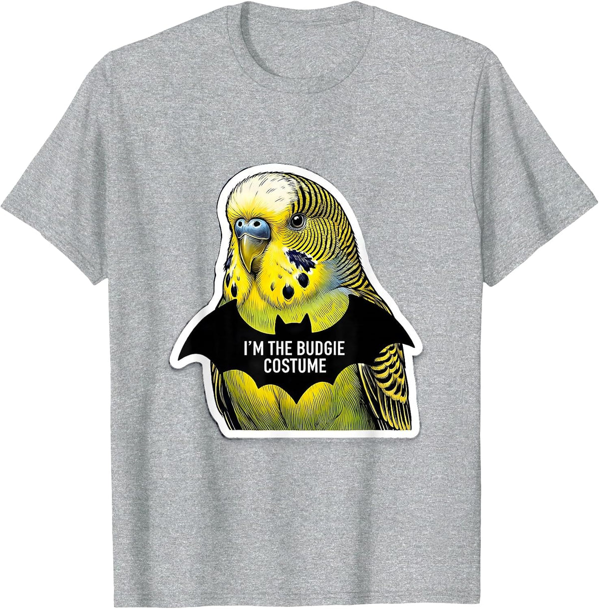 Men's I'm The Budgie Costume Funny Bird Lover Halloween Party T-Shirt - Heather Grey