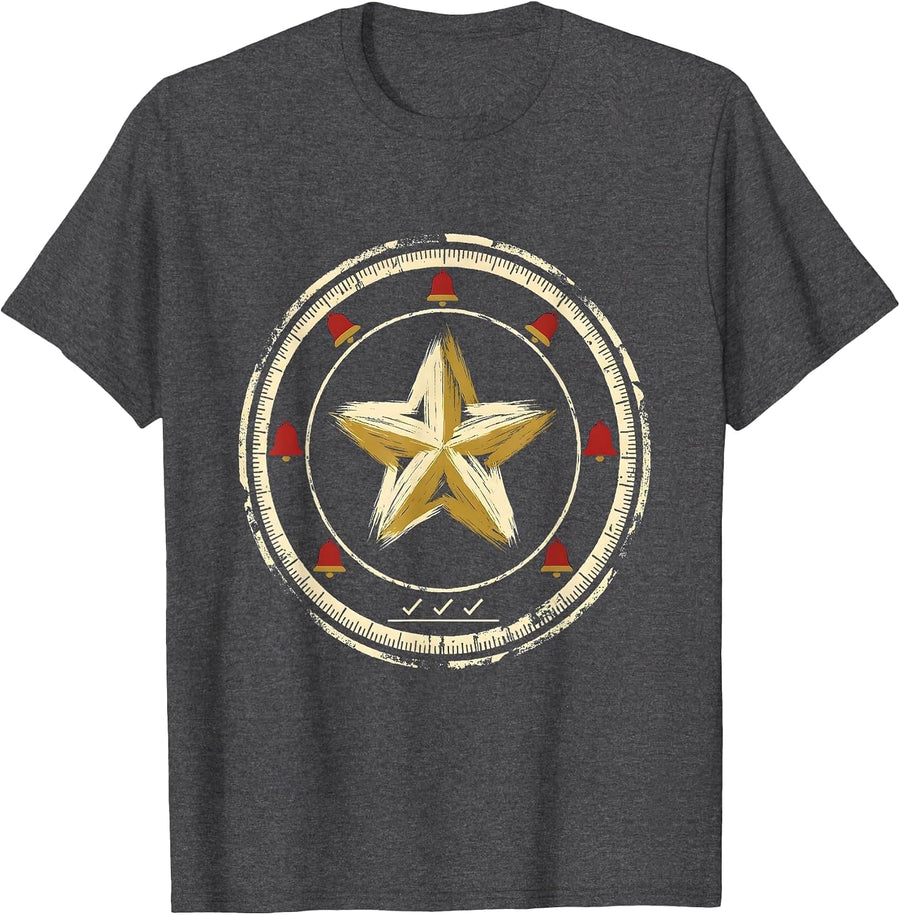 Men's Sealed Badge Teacher Squad Christmas Humor T-Shirt - Dark Heather Grey