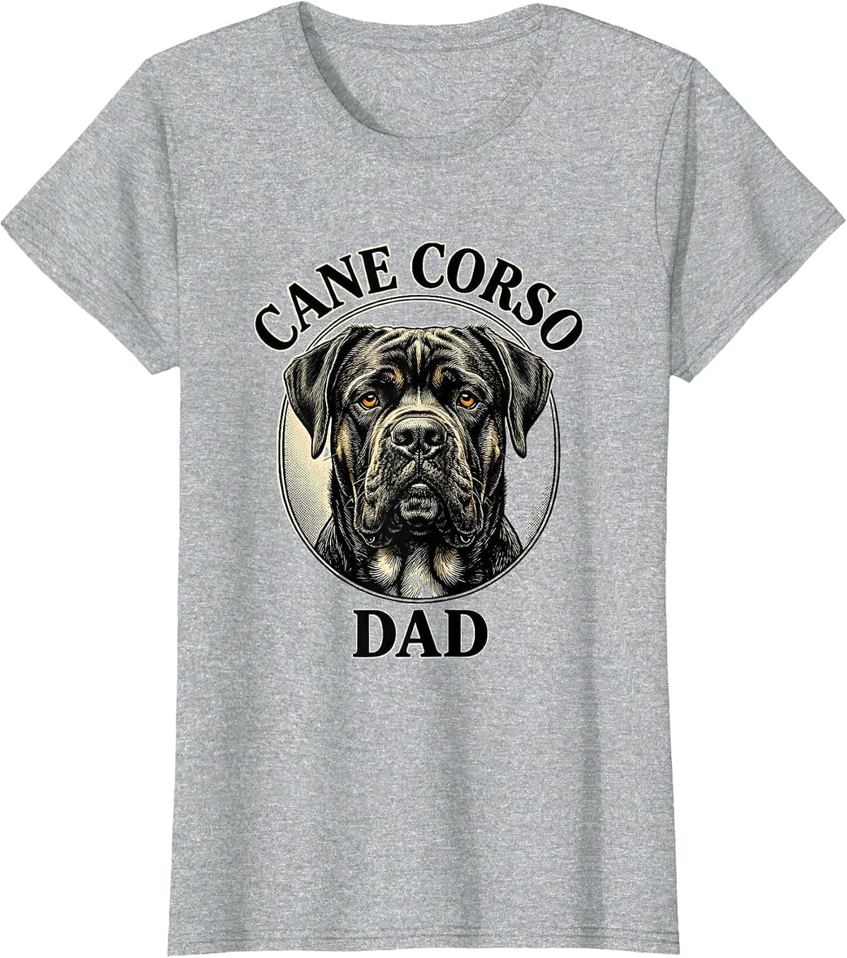 Cane Corso Dad Italian Mastiff Dog Lover Gift T-Shirt - Heather Grey
