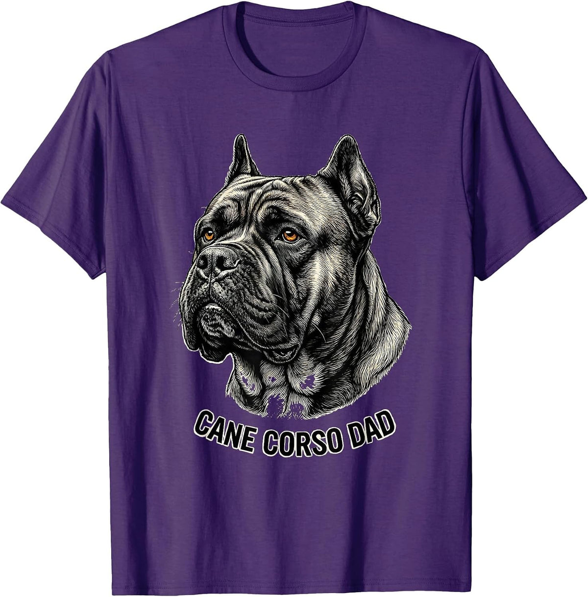 Men's Cane Corso Dad Bold Italian Mastiff Dog Lover Gift T-Shirt - Purple