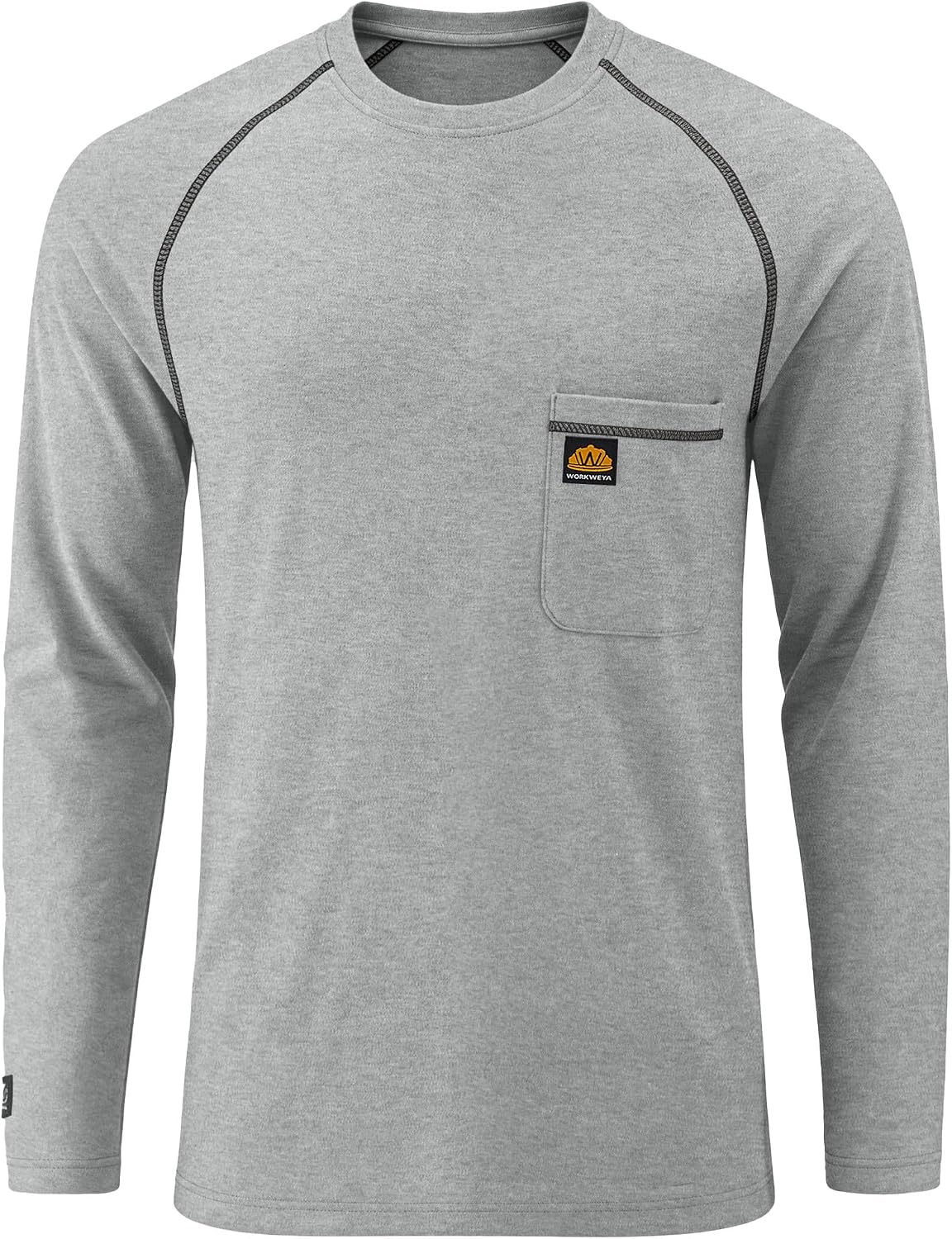 FR Shirts for Men 6.5oz Flame Resistant Long Sleeve Shirt NFPA 2112/CAT2 - Heather Gray