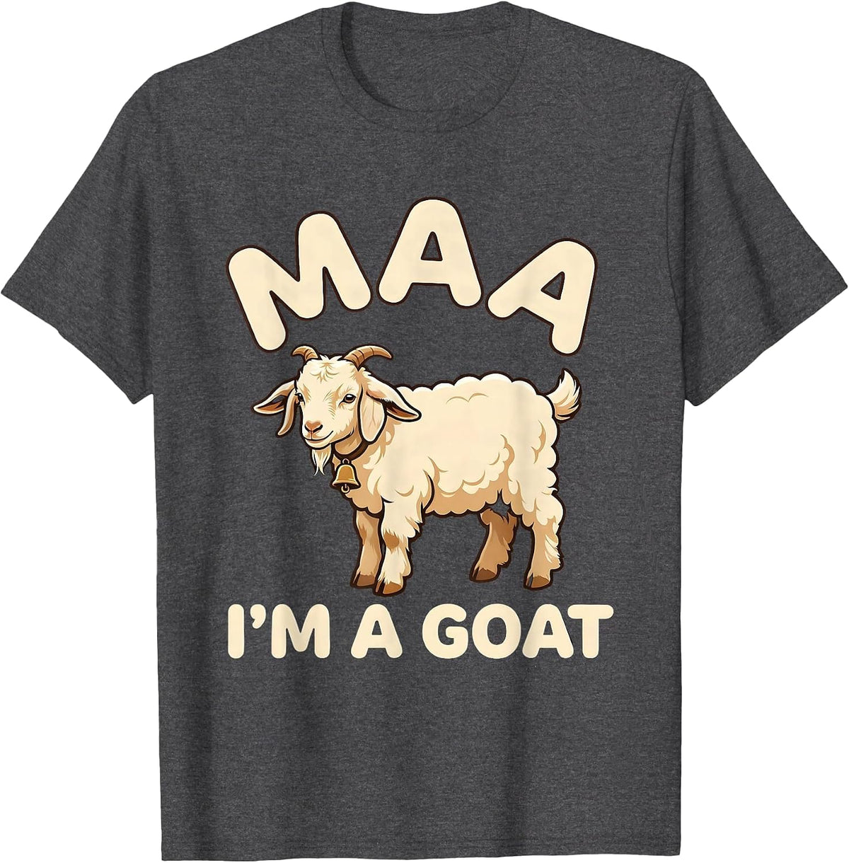 Men's Maa I'm a Goat Funny Sheep Costume Halloween Party T-Shirt - Dark Heather Grey