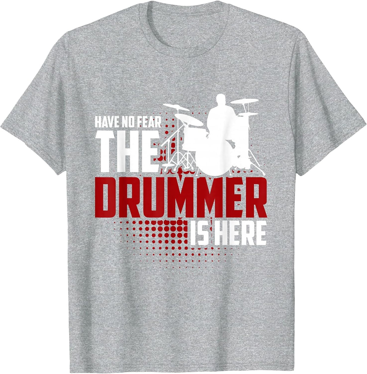 Drums T-Shirt - Heather Grey