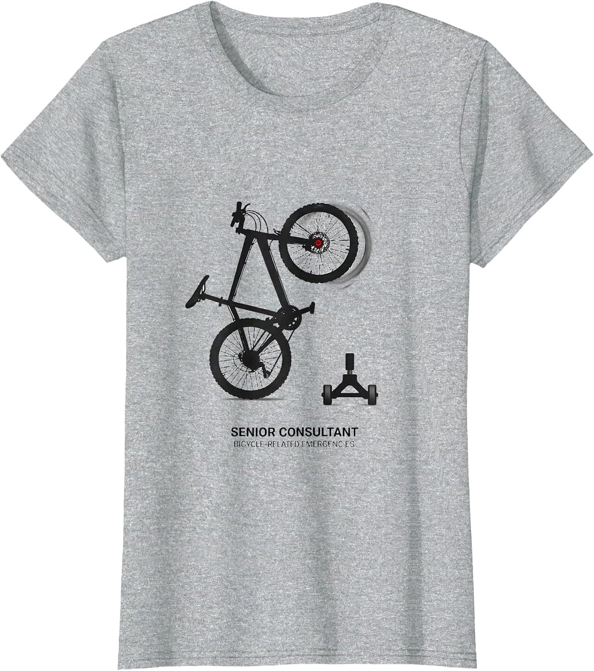 Senior Consultant, Bicycle-Related Emergencies Funny EMT T-Shirt - Heather Grey