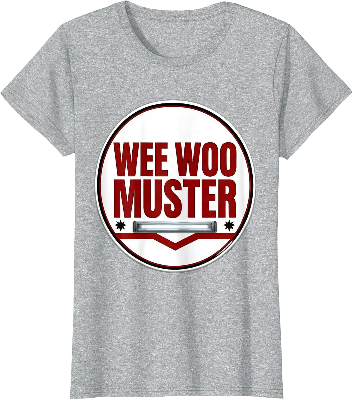 Wee Woo Muster Funny EMT Paramedic EMS Crew Gag Gift T-Shirt - Heather Grey