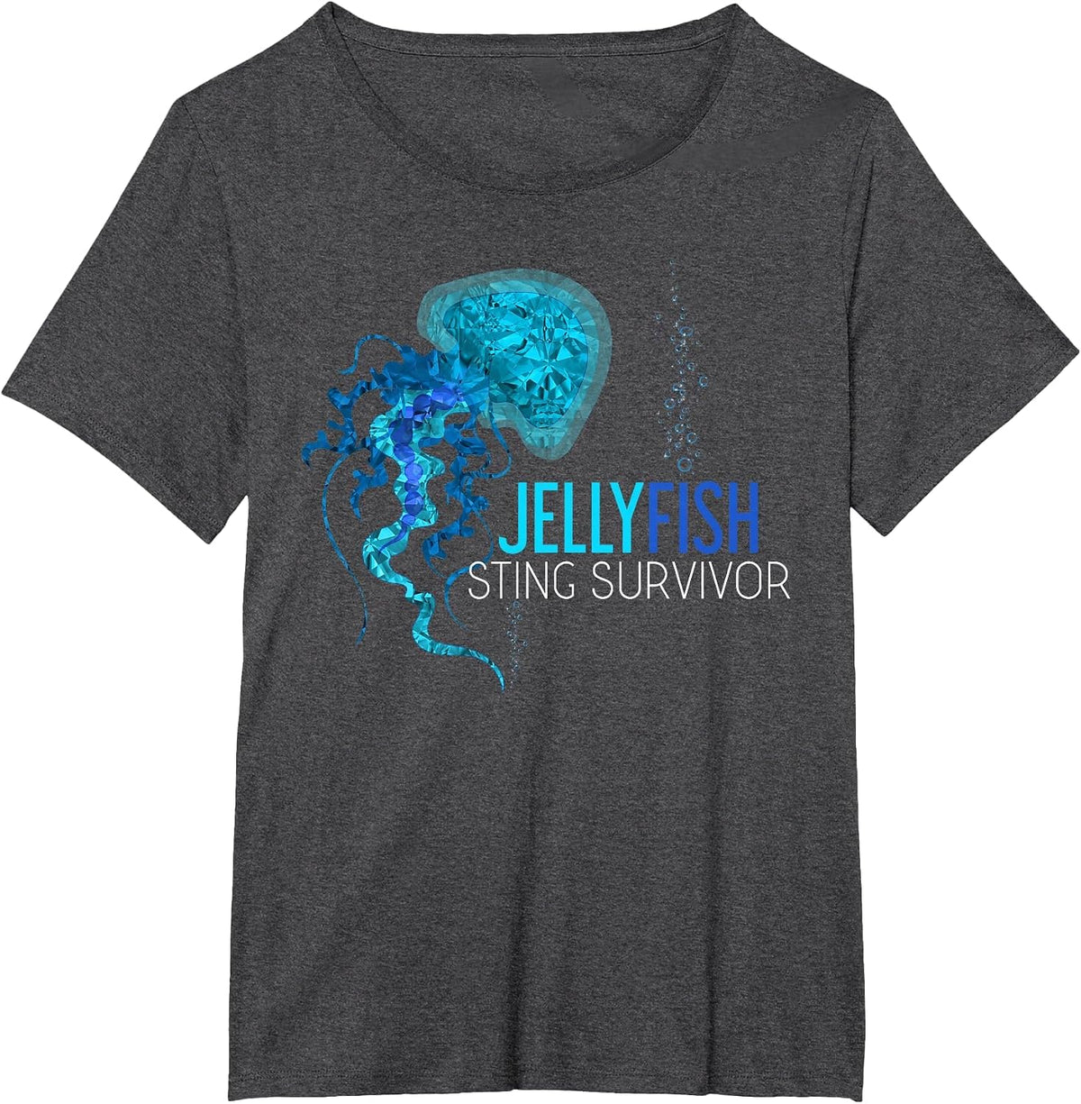 Jellyfish Nettle Survivor Funny Sea Creature Jellyfish T-Shirt - Dark Heather Grey