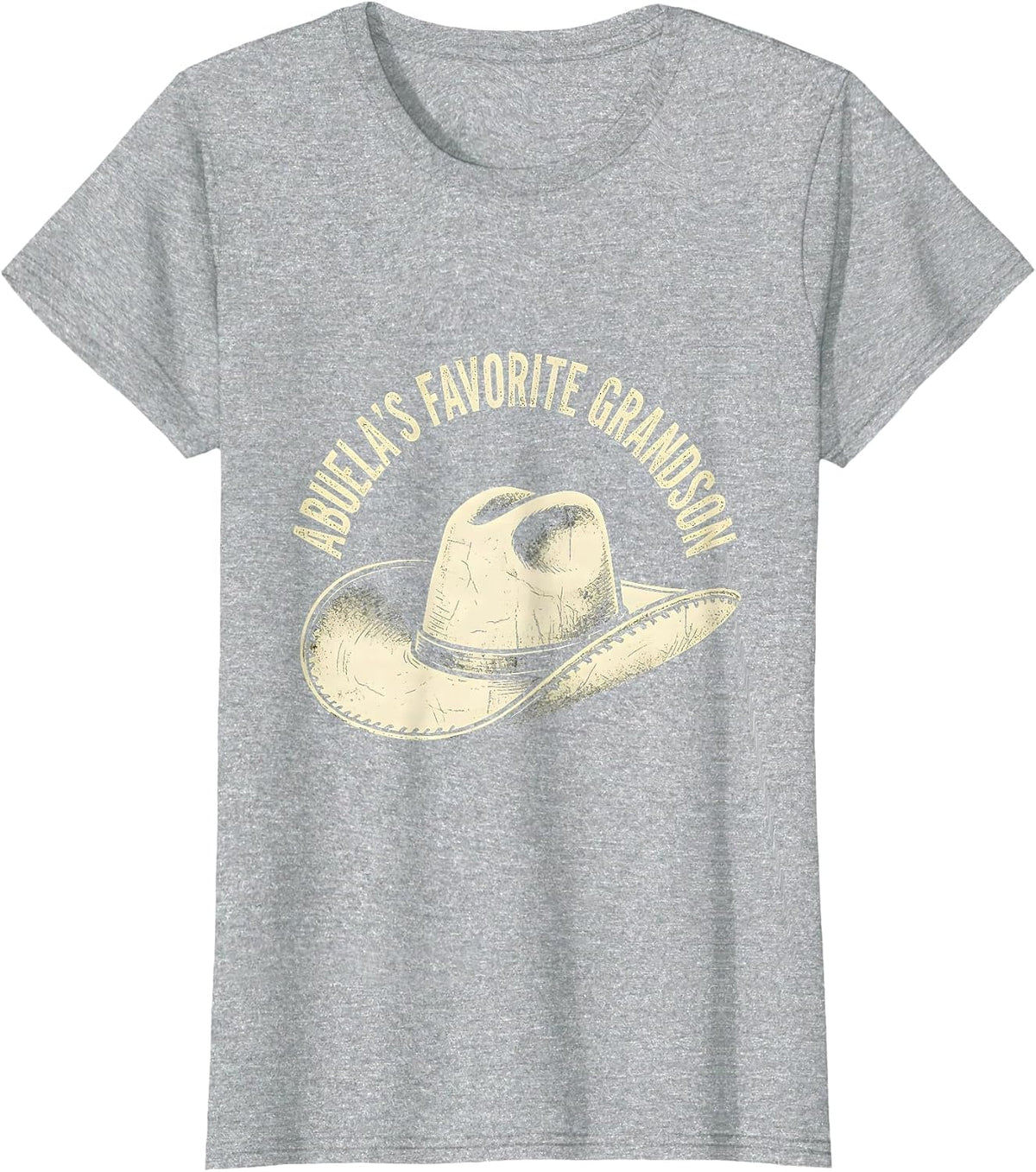Abuela's Favorite Grandson Mexican Heritage Design T-Shirt - Heather Grey