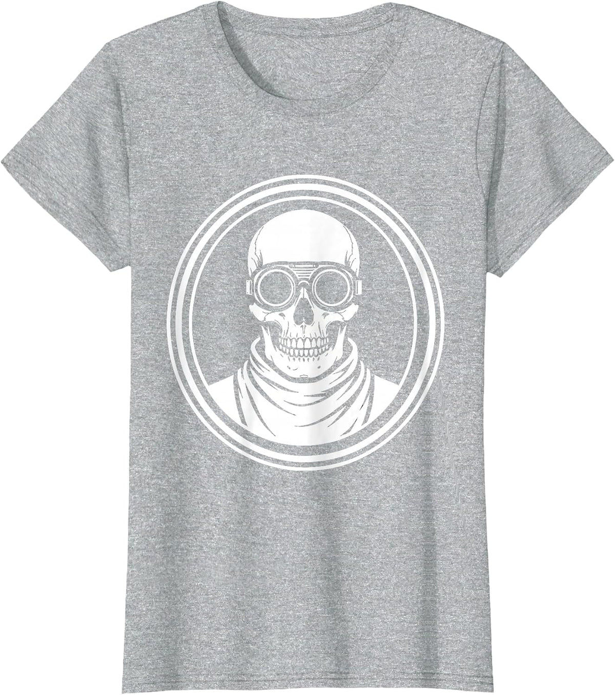 Women's Radiology Skull Lead Apron Protective Goggles T-Shirt - Heather Grey