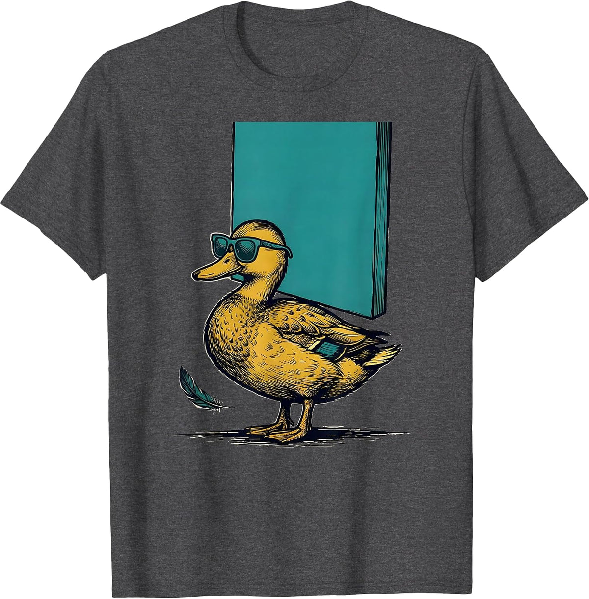 Duck Sunglasses Funny Novelty Gift for Duck Lovers T-Shirt - Dark Heather Grey