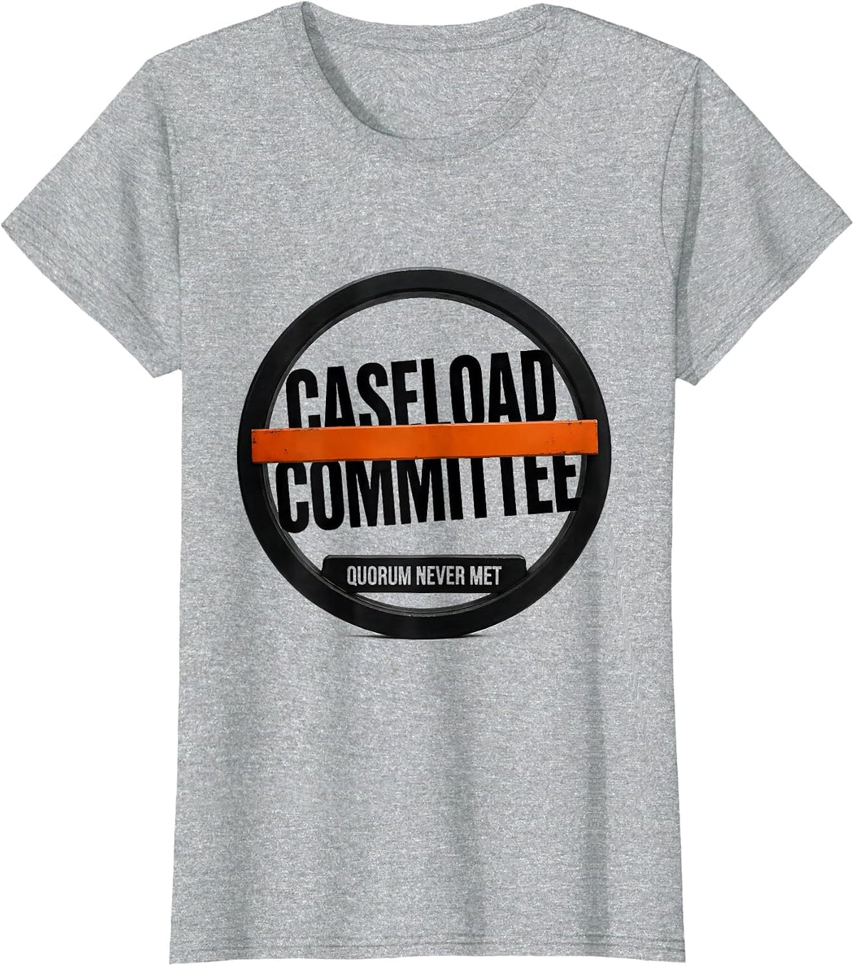 Caseload Committee Quorum Never Met Brutalist Special Ed T-Shirt - Heather Grey