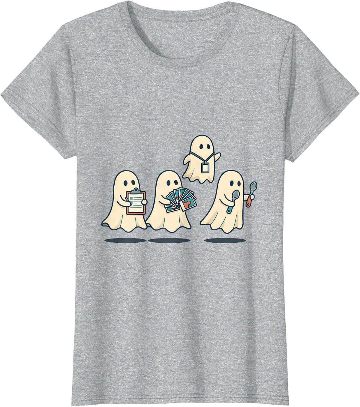 Friendly Ghosts Classroom Support Para Normal Activities T-Shirt - Heather Grey