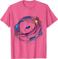Black Hole Surrealist T-Shirt - Pink Heather