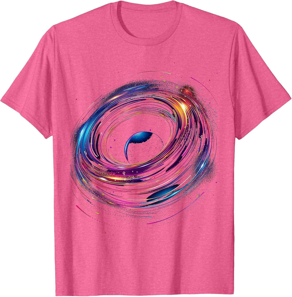 Black Hole Surrealist T-Shirt - Pink Heather