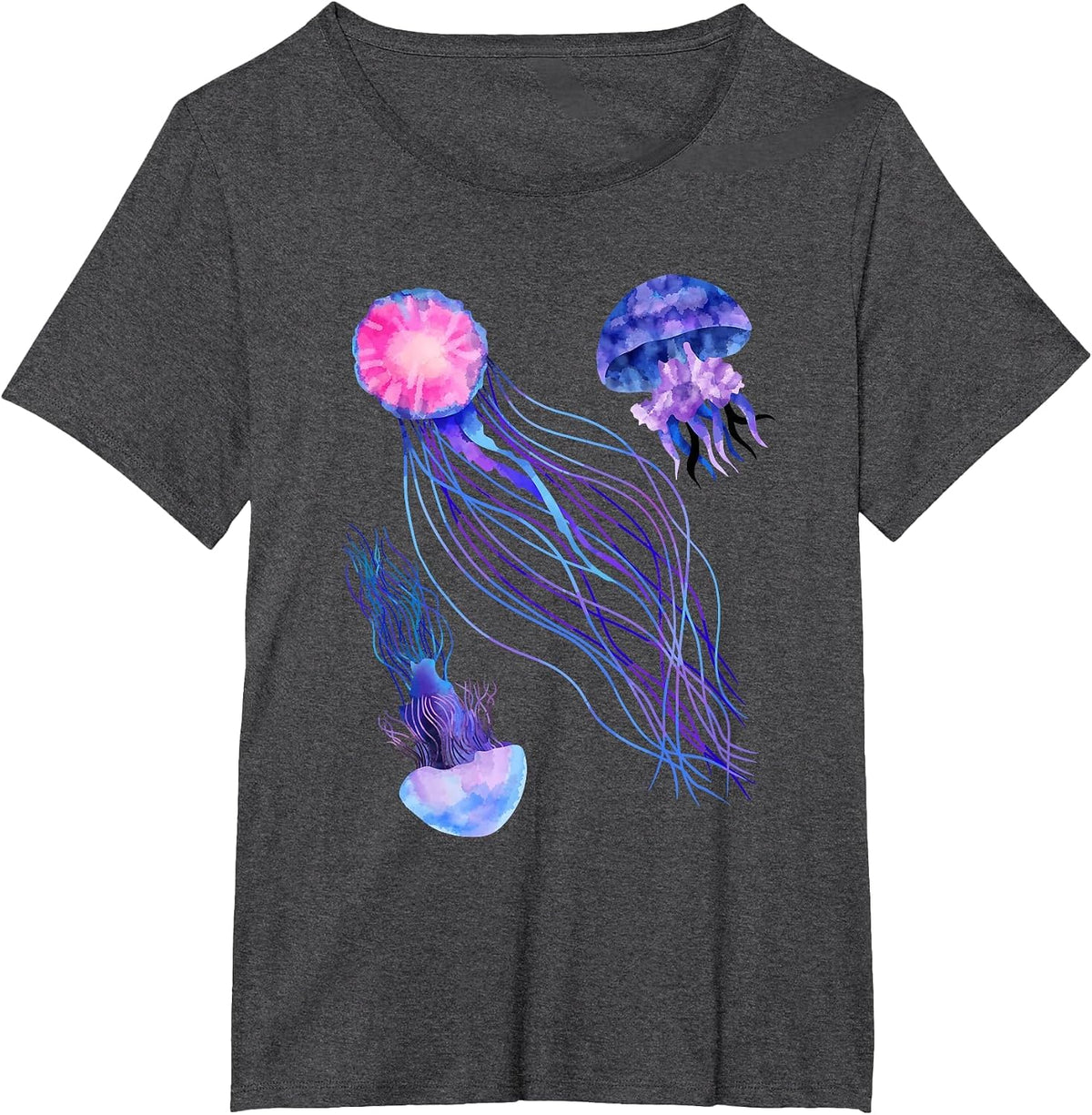 Retro Jellyfish T-Shirt - Dark Heather Grey