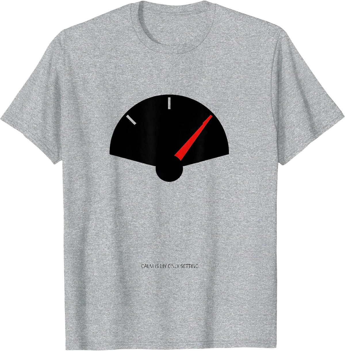 Men's Calm Is My Only Setting Minimalist Firefighter Pride T-Shirt - Heather Grey