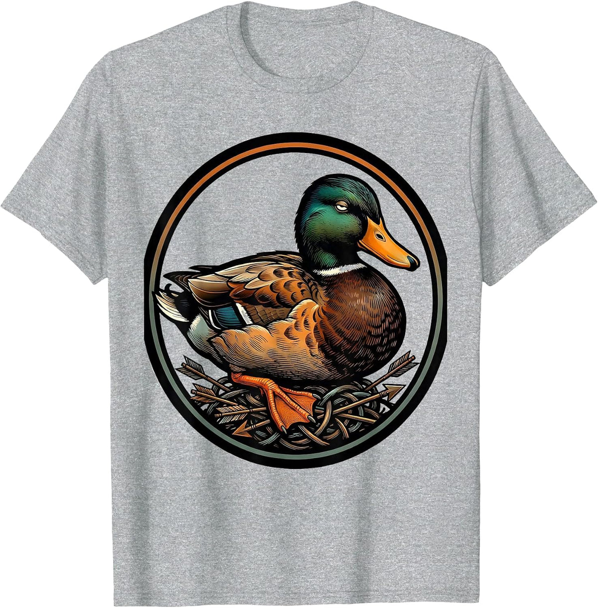 Men's Duck Knot Humor Novelty Gift for Duck Lovers T-Shirt - Heather Grey