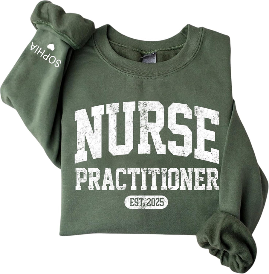 Chillever Personalized Nurse Practitioner Sweatshirt, Custom NP Sweater, Nursing School Graduation Gift, Nurse Life