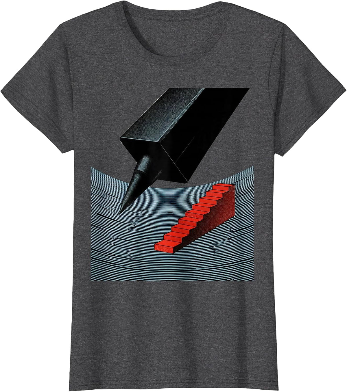 Women's Ultrasound Probe Healthcare Worker Pulse Identity T-Shirt - Dark Heather Grey
