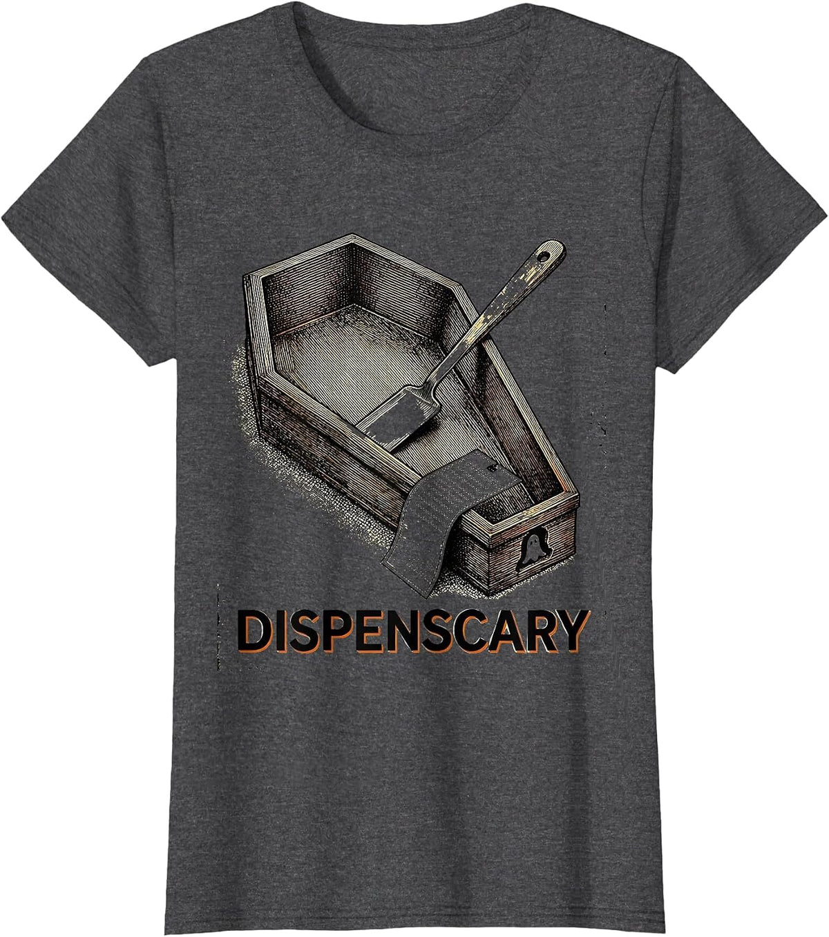 Women's Dispenscary Pharmacy Halloween Pharmacist Tech Crew T-Shirt - Dark Heather Grey