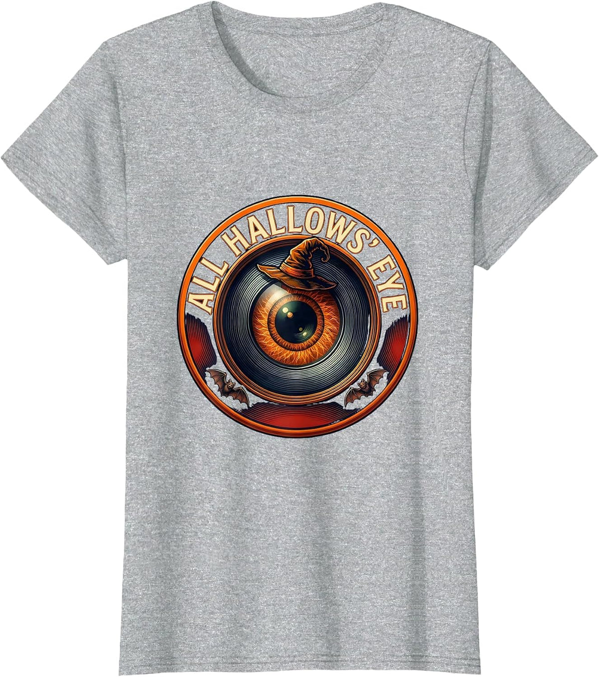 Women's All Hallows Eye Optometry Halloween Eye Doctor Optometrist T-Shirt - Heather Grey