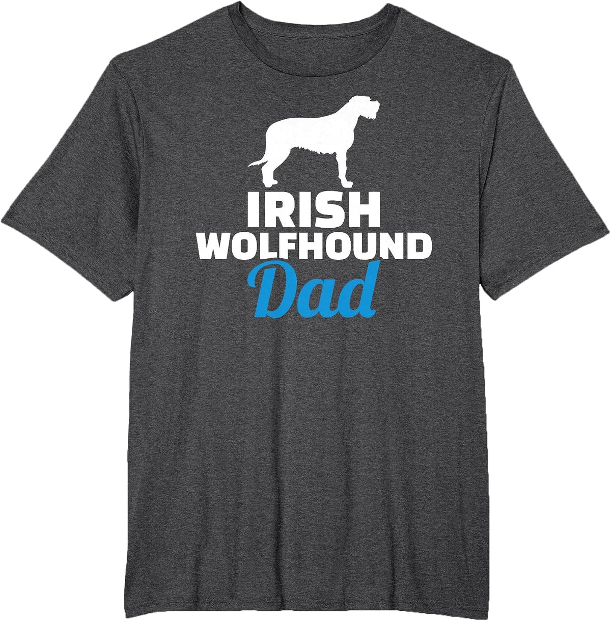 Irish Wolfhound dad T-Shirt - Dark Heather Grey
