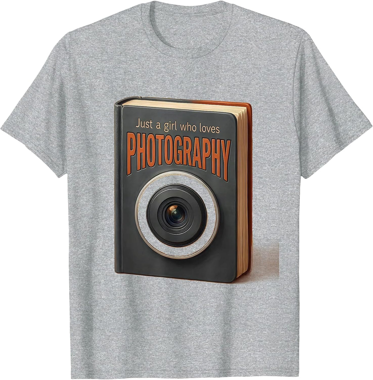 Men's Just A Girl Who Loves Photography Cute Fan Identity Gift T-Shirt - Heather Grey