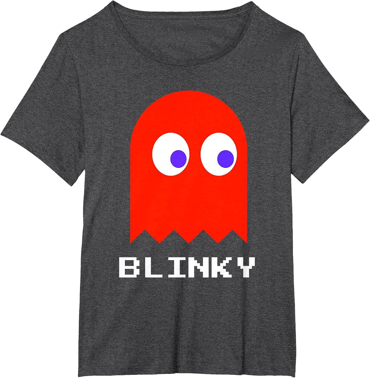 Retro Gamer Nerd Blinky Halloween Costume T-Shirt - Dark Heather Grey