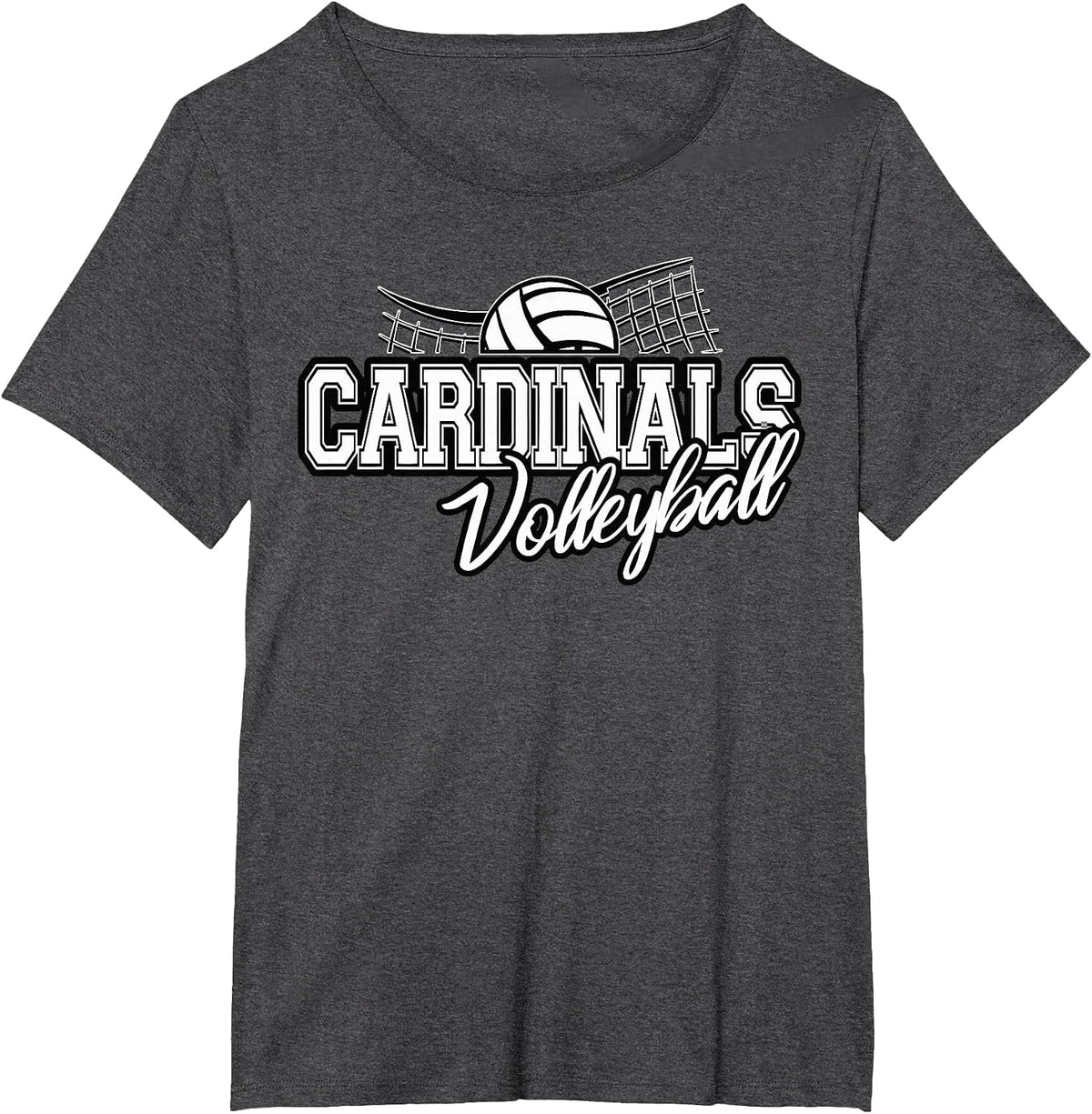 Cardinals Volleyball Back to School Spirit T-Shirt - Dark Heather Grey
