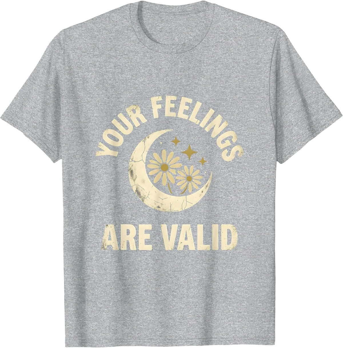 Men's Your Feelings Are Valid School Counselor Design T-Shirt - Heather Grey