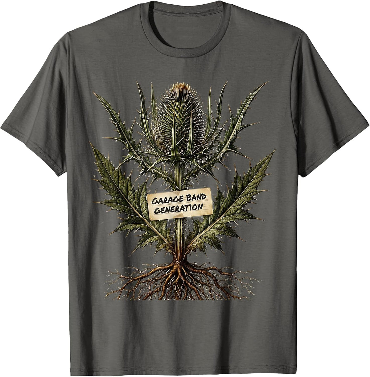 Garage Band Generation 90s Rock Music Design T-Shirt - Asphalt Grey