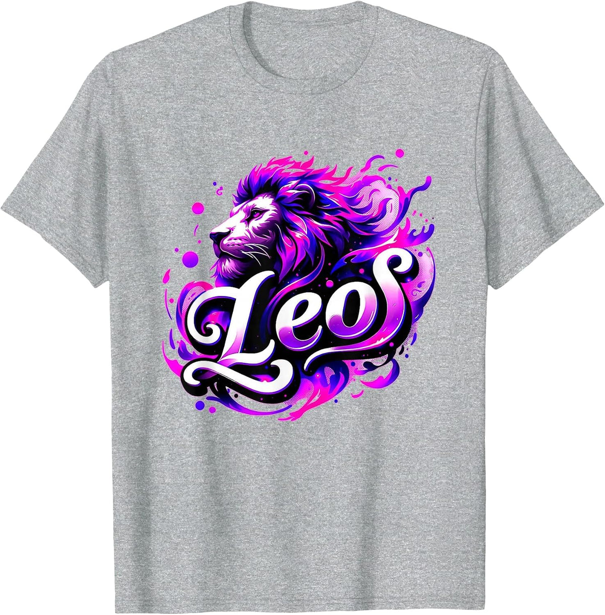 Leo Zodiac Sign Astrology Shirt Leo Birthday T-Shirt - Heather Grey