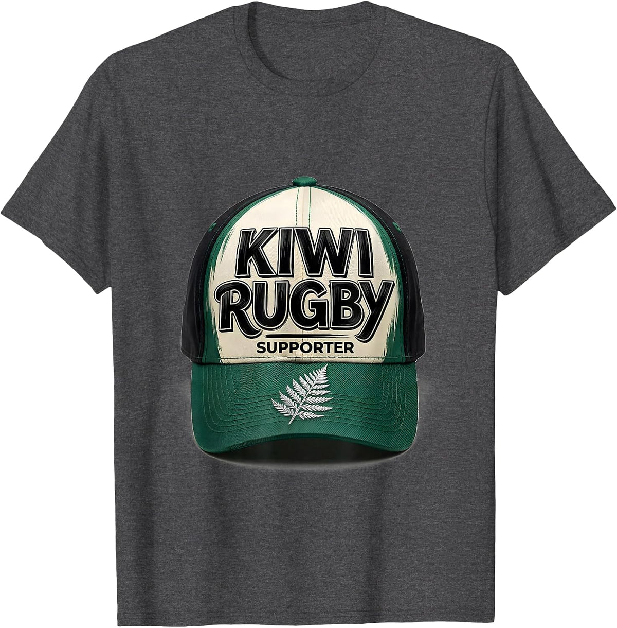 Men's Kiwi Rugby Supporter Funny New Zealand Rugby Fan Humor T-Shirt - Dark Heather Grey