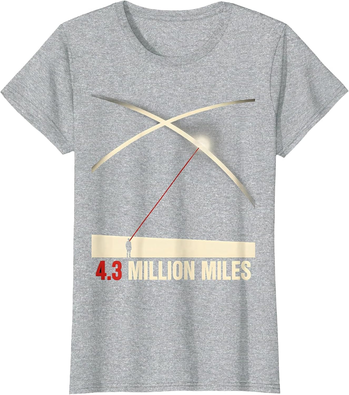 Women's 4.3 Million Miles Constructivist Astrophysics Science T-Shirt - Heather Grey