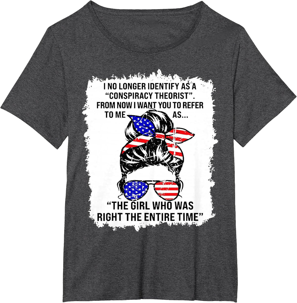 I No Longer Identify As A Conspiracy Theorist from Now I T-Shirt - Dark Heather Grey
