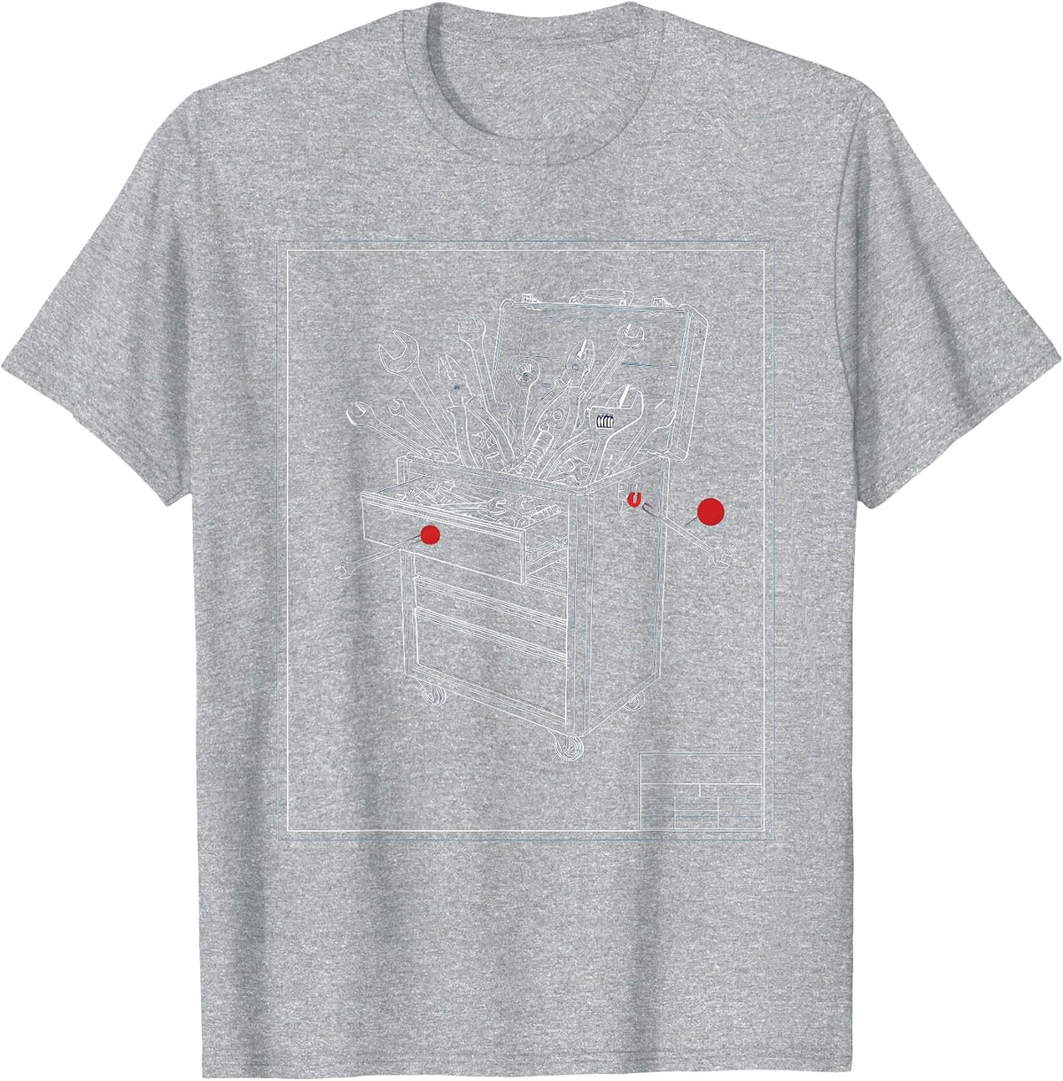 Men's Garage Toolbox Overflowing With Wrenches T-Shirt - Heather Grey