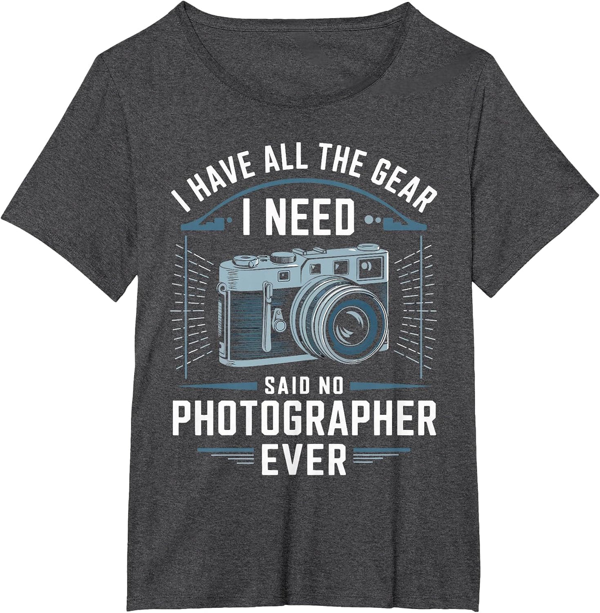 Photographer Camera Gear Lover Vintage Photography Men Women T-Shirt - Dark Heather Grey