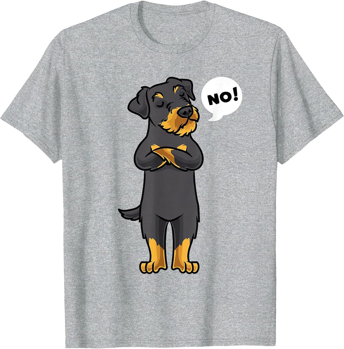 Stubborn Jagdterrier Dog Funny T-Shirt - Heather Grey