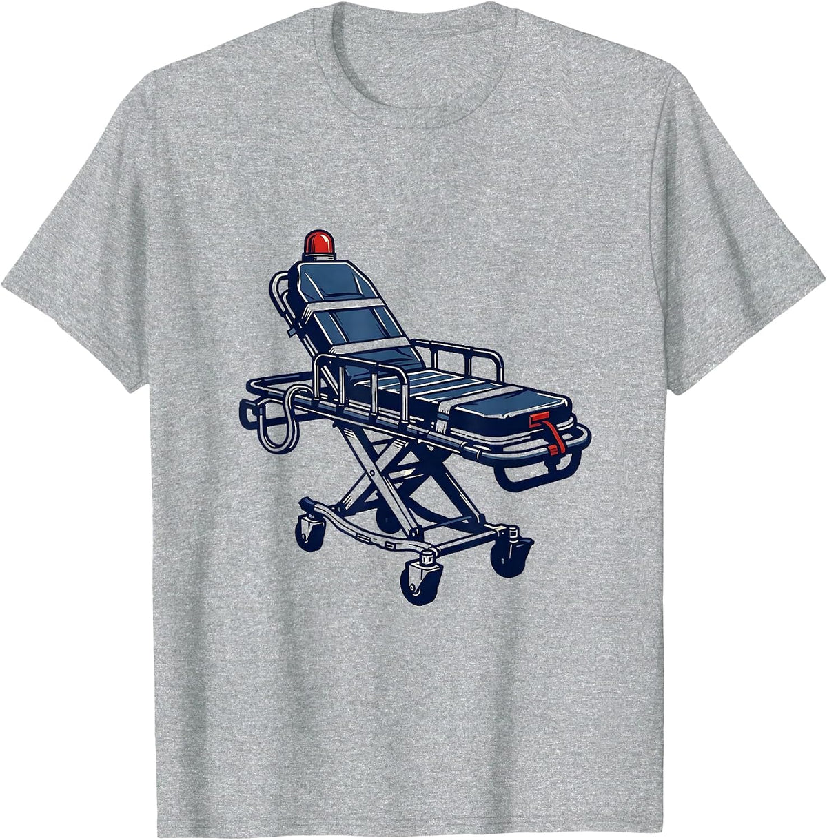 Men's Ambulance Stretcher Funny EMT Paramedic Gift T-Shirt - Heather Grey