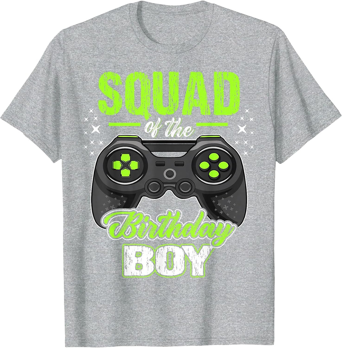 Squad of the Birthday Boy Matching Video Gamer Birthday T-Shirt - Heather Grey