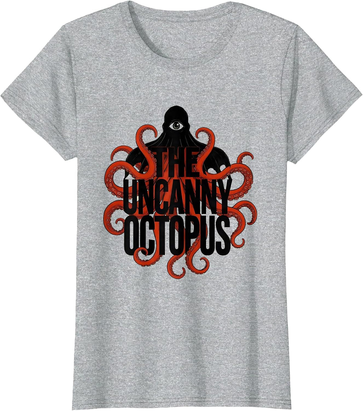 The Uncanny Octopus Vintage Octopus Lover Nautical Sea T-Shirt - Heather Grey