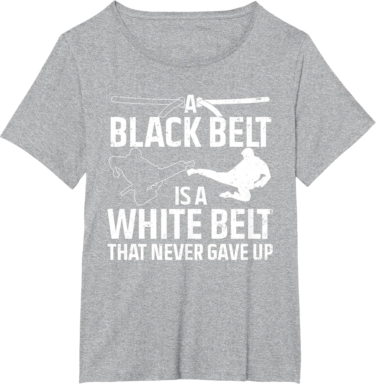 Funny Karate Design for Men Women Black Belt Martial Arts T-Shirt - Heather Grey
