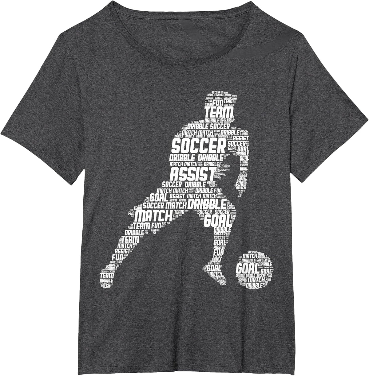 Soccer Player Boys Men Kids T-Shirt - Dark Heather Grey