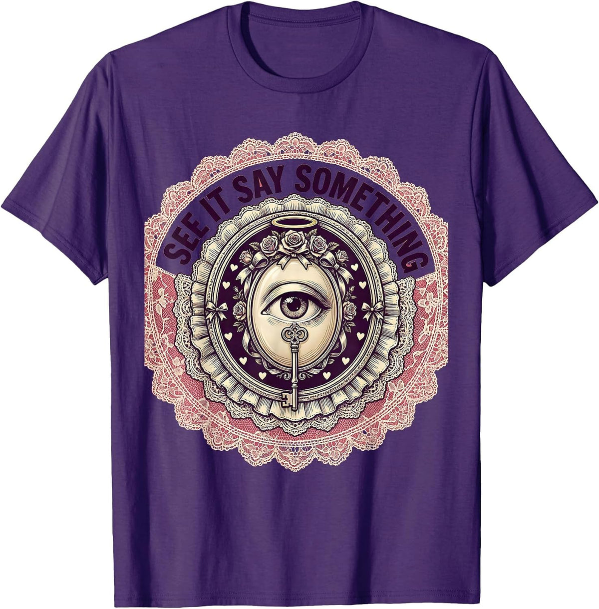 See It Say Something Domestic Violence Awareness T-Shirt - Purple