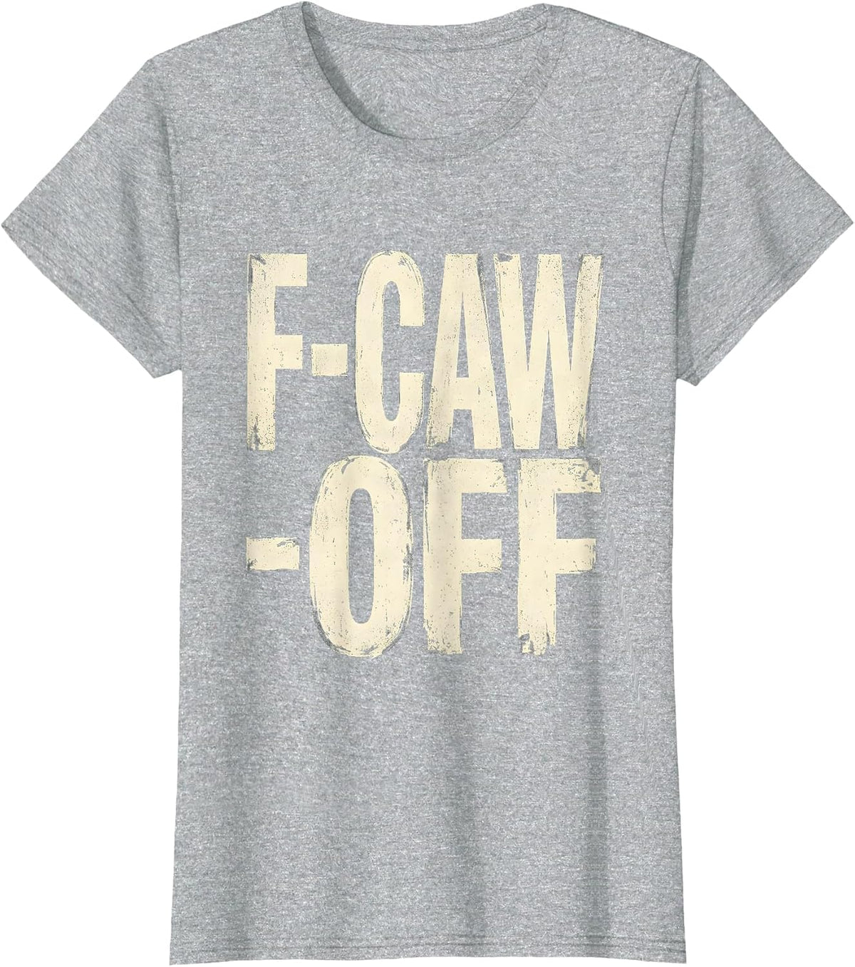 F-Caw-Off Dark Humor Crow Bird Lover Gothic Vintage T-Shirt - Heather Grey