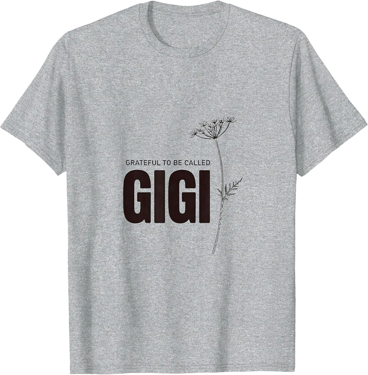Men's Grateful To Be Called Gigi Boho Minimalist Grandma Name T-Shirt - Heather Grey